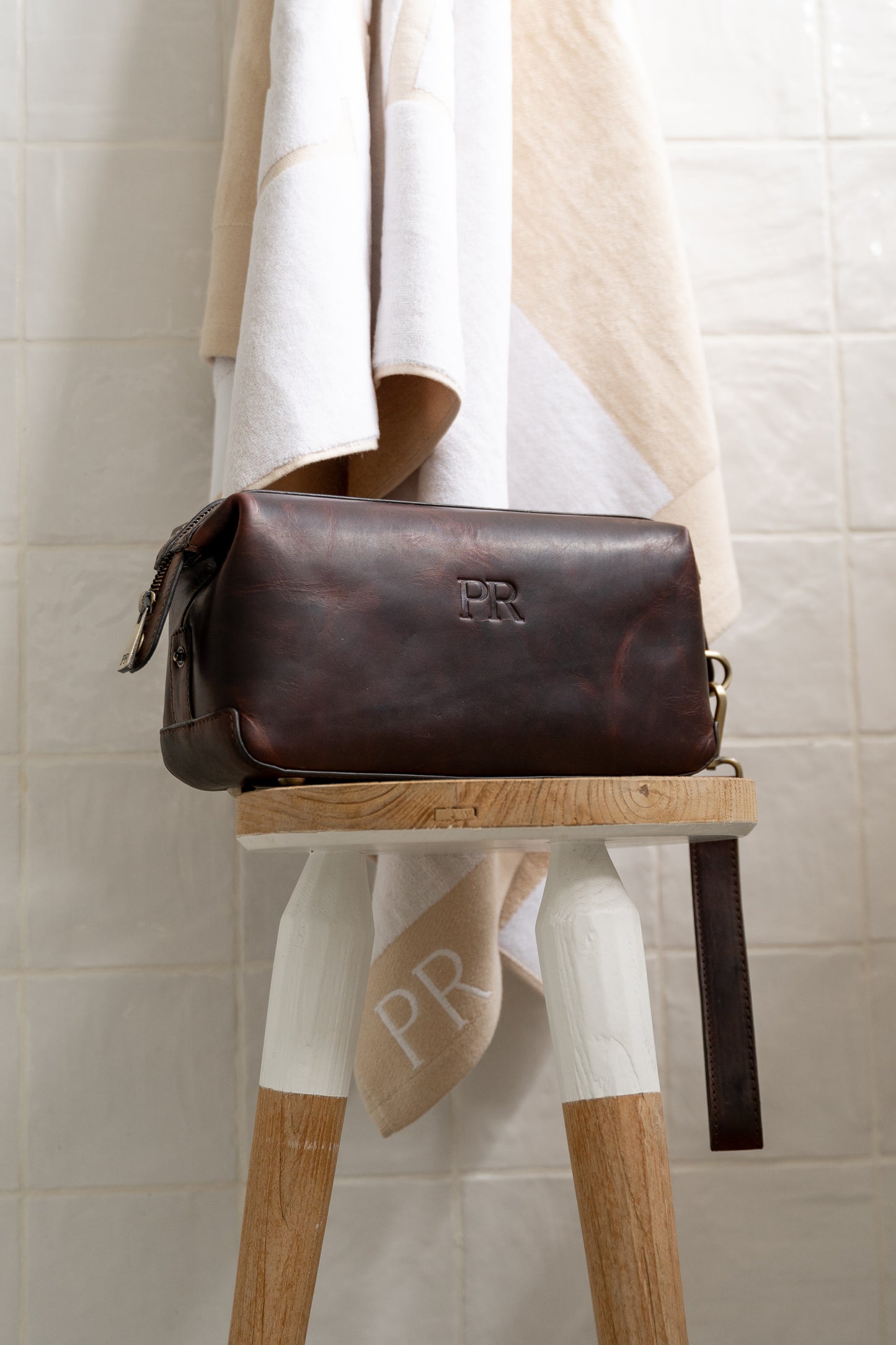 St Laurence Toiletries Bag - Brown