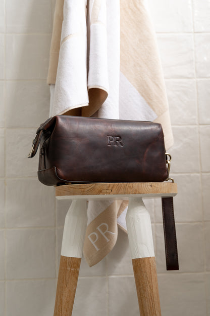 St Laurence Toiletries Bag - Brown